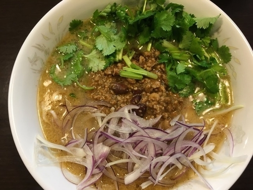 「【限定】スパイシーパクチー味噌ラーメン 700円」@らーめん 竜屋の写真