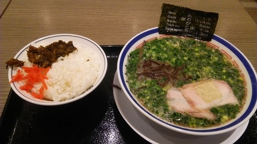 「ねぎラーメン 980円 ＋ ごはん 150円」@中華そば専門 田中そば店 ダイバーシティ東京プラザ店の写真