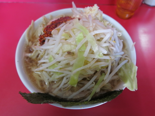 「小ラーメン（ニンニク・ラー油）：700円」@ラーメン二郎 千住大橋駅前店の写真