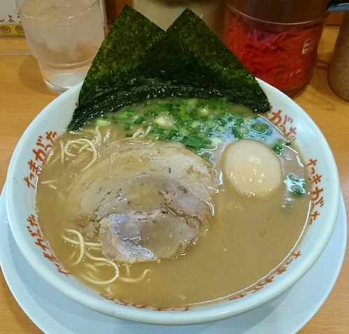 「らぁめん＋味付玉子」@九州大分らぁめん たまがった 神奈川新町本店の写真