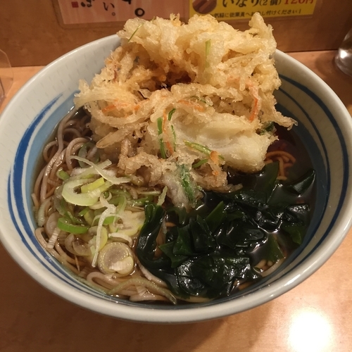 「【季節限定】京野菜壬生菜のかき揚げ（￥400）」@しぶそば 蒲田店の写真