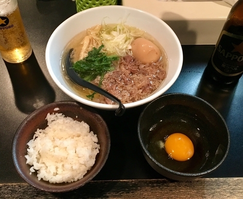 「近江牛すき焼きらーめん塩【4周年限定】500円+味玉」@麺や 勝治の写真