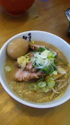 「味噌ラーメン 味たま 肉増し」@初志貫徹の写真