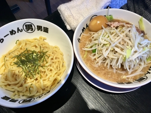 「つけ麺 温盛(野菜チョィマシ) ¥780」@らーめん男盛 本店の写真