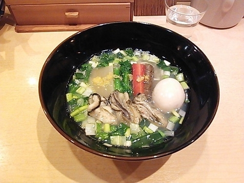 「牡蠣塩そば＋味玉」@饗 くろ㐂の写真