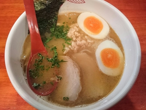 「【限定】ラーメンゼロ＋味玉子」@麺処 あす花の写真