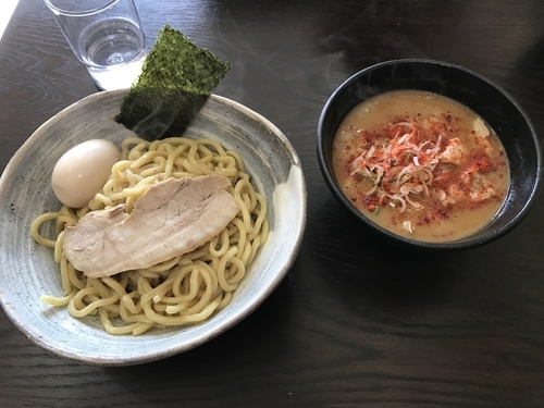 「辛海老つけめん」@らぁ麺 一歩の写真