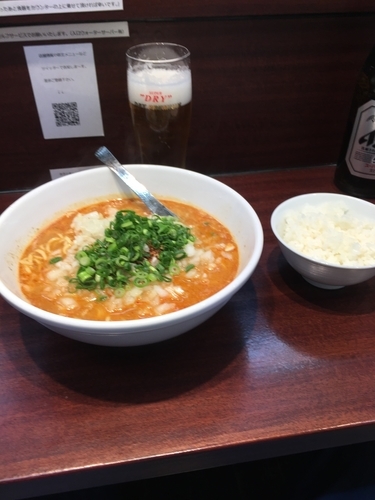 「担々麺ライス付き 850円」@麺屋 民のかまどの写真
