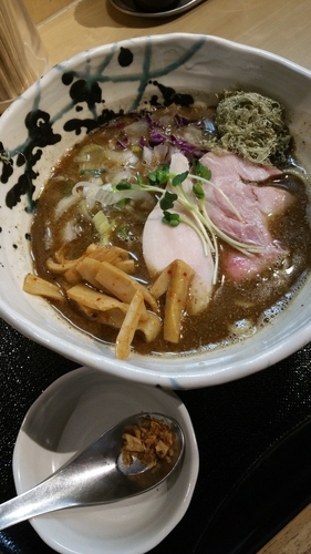 「濃厚煮干しそば+替え竹」@つけ麺 たけもとの写真