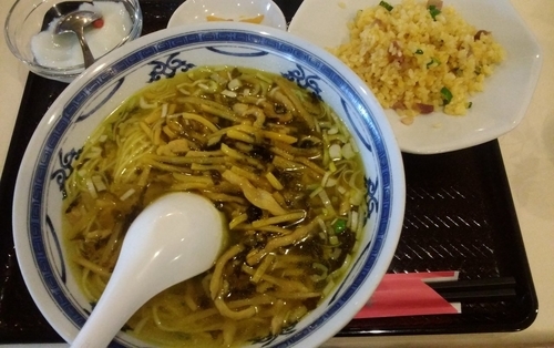 「豚肉高菜麺セット」@中国美食 唐苑酒楼の写真