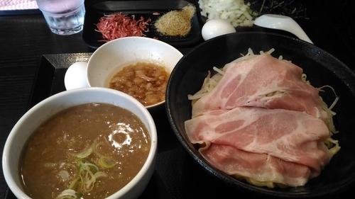 「極・どろつけ麺（小）釜揚げ」@つけ麺 どでんの写真