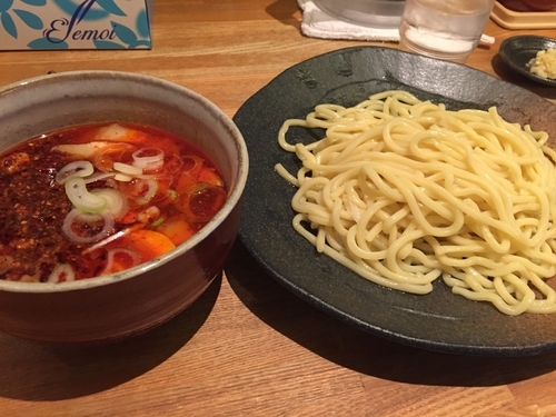 「辛味つけ麺 普通盛」@つけ麺屋 利平の写真