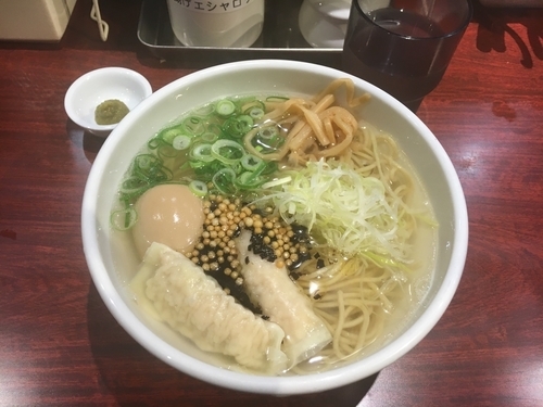 「塩かけ+トッピングB」@鶏だし中華そば かね壱 KANEICHIの写真