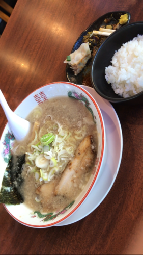 「じゃんばらラーメン＋サービスライス＋α」@らーめん じゃん腹の写真