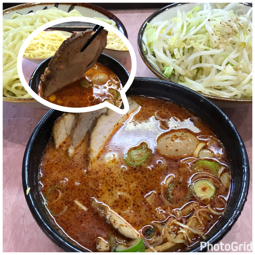 「もり野菜(麺硬め) 840円 + 坦々 50円 チャーシュー」@所沢大勝軒の写真