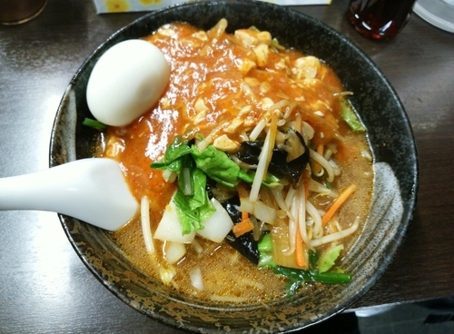 「味噌麻婆麺玉子」@元祖旨辛系タンメン 荒木屋の写真