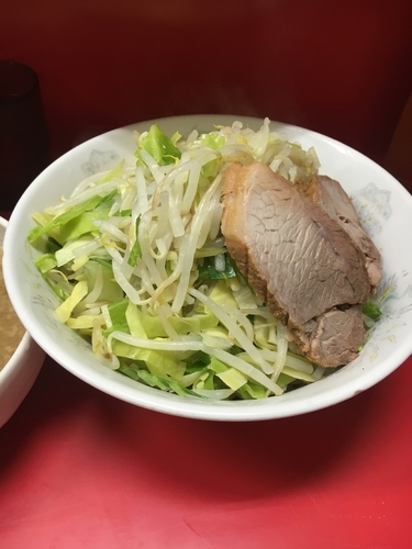 「小ラーメン ➕ つけ麺 （ヤサイ#ニンニク）」@ラーメン二郎 上野毛店の写真