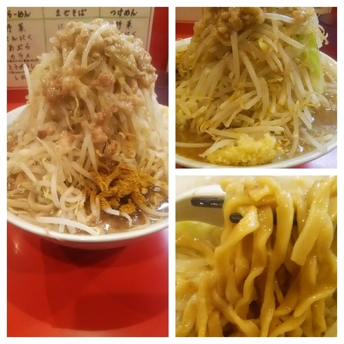 「小らーめん（全マシ）＋カレー」@麺屋 桐龍の写真