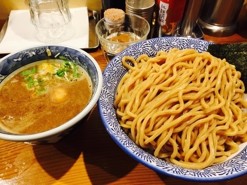 「つけ麺（胚芽麺）特盛+味玉（800+100円+100円）」@道玄坂マンモスの写真