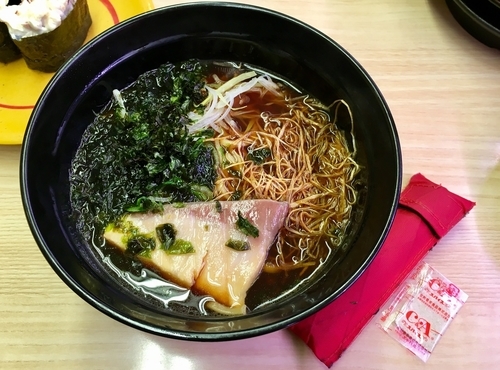 「ぶりブラックラーメン」@スシロー 岸辺店の写真