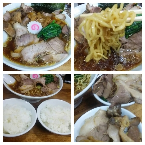 「醤油チャーシューメン＋小ライス＋小ライス」@オランダ軒の写真