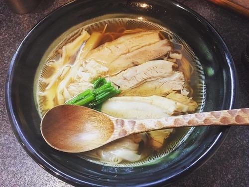 「限定 貝出汁 トリュフ仕立て progress」@烈志笑魚油 麺香房 三くの写真