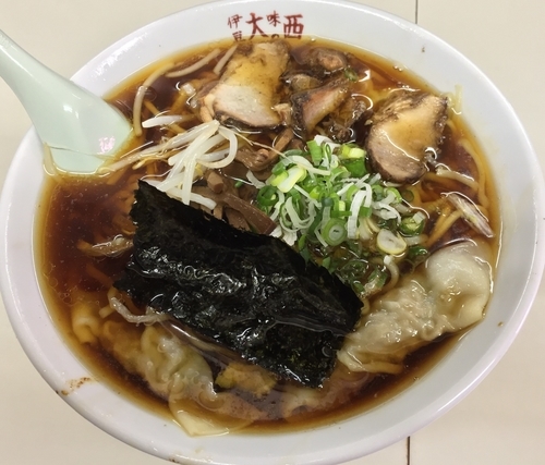 「わんたんめん（￥950）」@味の大西 伊豆店の写真