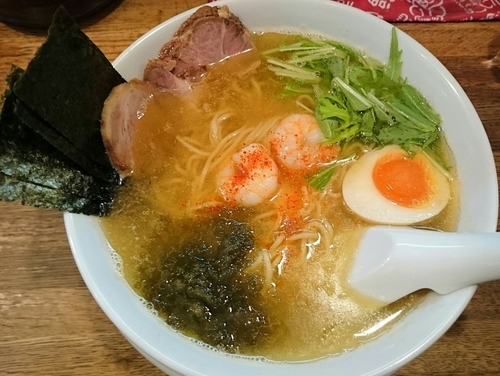 「えびそば＋のり」@らーめん寺子屋 麺座まねきの写真