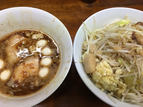 「エビつけ麺小  うずら コール全部」@蓮爾 新町一丁目店の写真