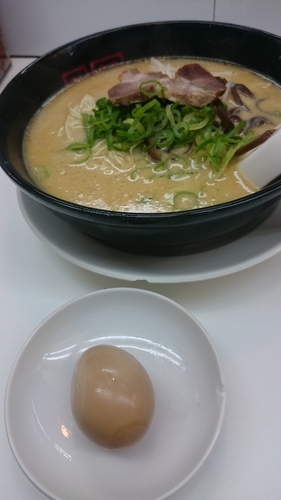 「みそラーメン500円＋味玉50円」@博多天神 新橋2号店の写真