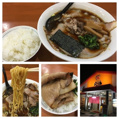 「チャーシューメン 850円＋半ライス 100円」@めんくまの写真