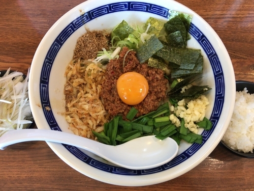 「台湾まぜそば850円+ﾗｰﾊﾟｽネギ0円」@つけめん たまの写真