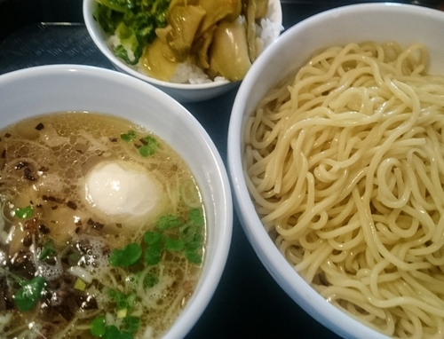 「塩つけめん（大盛り、半ライス無料）」@中華麺酒家 彩華の写真