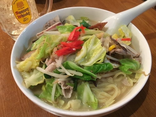 「チャンポン＋餃子」@京楽飯店の写真