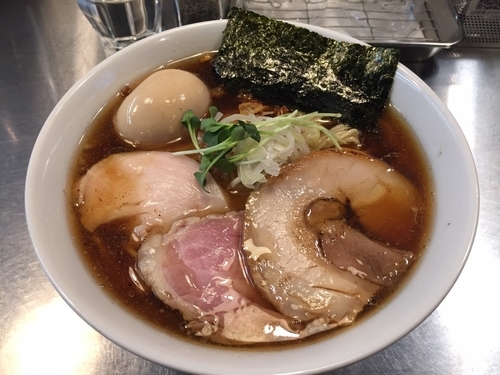 「鰹×鶏 RAIKラーメン(あっさり)(大盛)」@Bonito Soup Noodle RAIKの写真