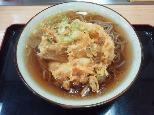 「かきあげそば 360円」@立ちそば処 杜の写真