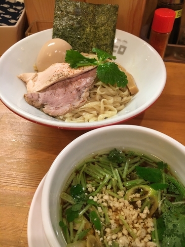 「ザハハ鶏つけそば￥800(煮玉子は別です)」@中華そば ムタヒロ 大阪福島店の写真