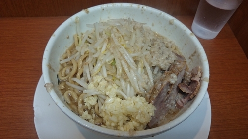 「らーめん　小　野菜ニンニク油」@麺や 希 御徒町店の写真