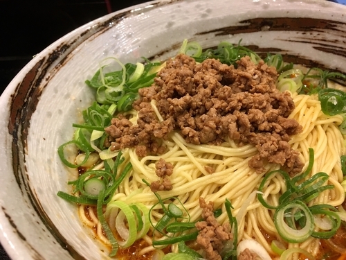 「汁なし担担麺（大リーグ）大盛＋ライス」@鯉のぼり 中野店の写真