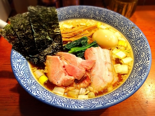 「特製手揉み中華そば(太麺)」@麺処 ほん田の写真
