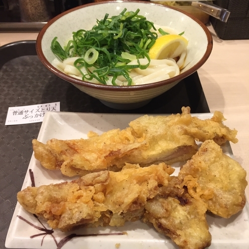 「普通サイズとり天ぶっかけ（￥460）」@うどん 038の写真