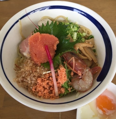 「博多料亭 稚加榮の無添加明太子にて和え蕎麦 ¥1500」@MENYA 食い味の道有楽の写真