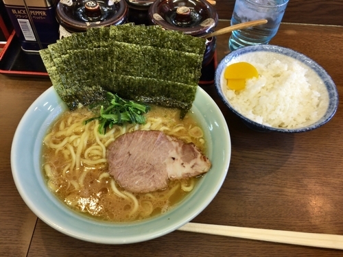 「らーめん＋のり＋小ライス」@寿々㐂家の写真