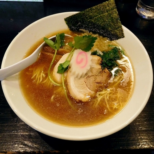 「煮干中華蕎麦 並盛（750円）」@つけ麺 弐☆゛屋の写真