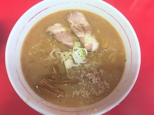 「味噌ラーメン(800円)+半ライス(100円)」@札幌焼き味噌ラーメン みずきの写真