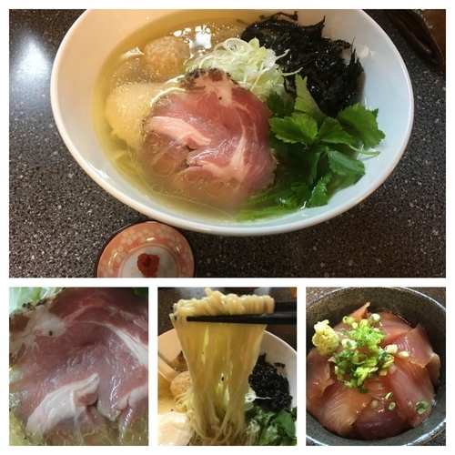 「塩らぁめん 800円＋数量限定 海鮮漬け丼400円」@らぁめん よしざわの写真