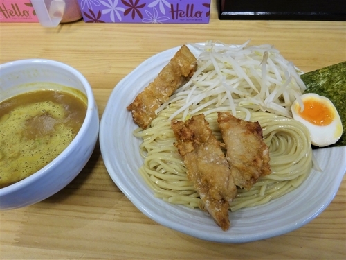 「カレーつけ麺 800円 ＋ プチ唐 150円」@旨辛ラーメン 表裏 市ヶ谷本店の写真
