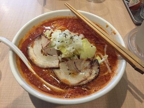 「完熟トマトラーメン750円+ 大盛100円  850円」@らーめん カッパハウスの写真