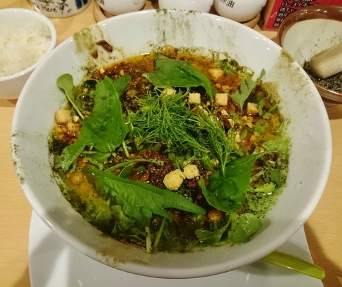 「グリーン担々麺 880円」@Tokyo担々麺RAINBOWの写真