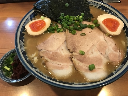 「濃厚和風特製中華そば エビ辛し」@浜屋 五反田店の写真